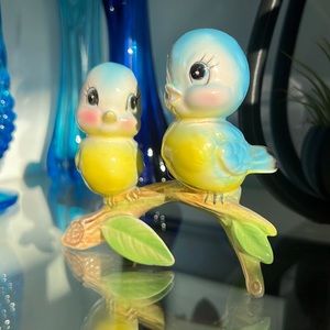Vintage Lefton Norcrest Bluebirds on a Branch
